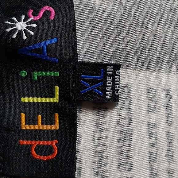 Dolls Kill dELiA*s Black & White Newspaper Print Asymmetrical Mini Dress Size XL - Picture 7 of 8